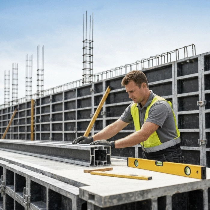 aluminium formwork installation process